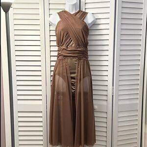 Weissman Brown Dance Costume with Studded Detail